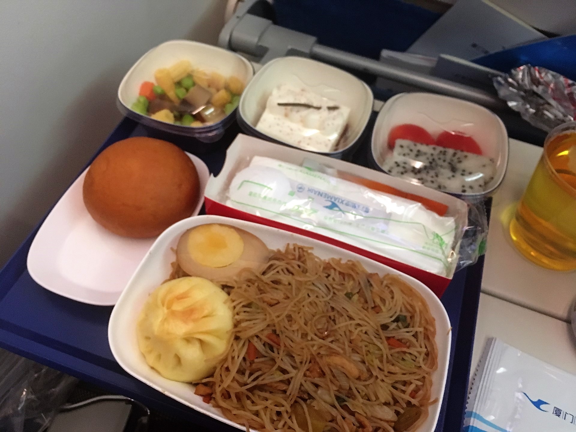 厦門航空（XIAMEN AIR）の国際路線の機内食
