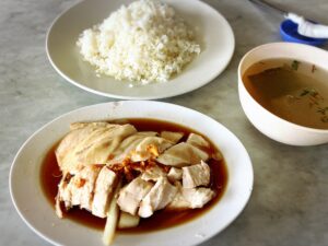 南通茶屋(Kedai kopi Nam Thong)の海南光鶏飯(Nasi Ayam)8MYR