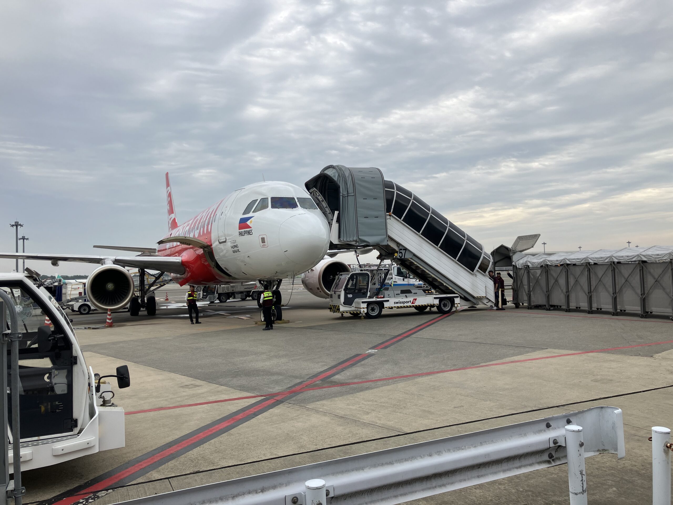 LCCならではの、沖停め＋徒歩