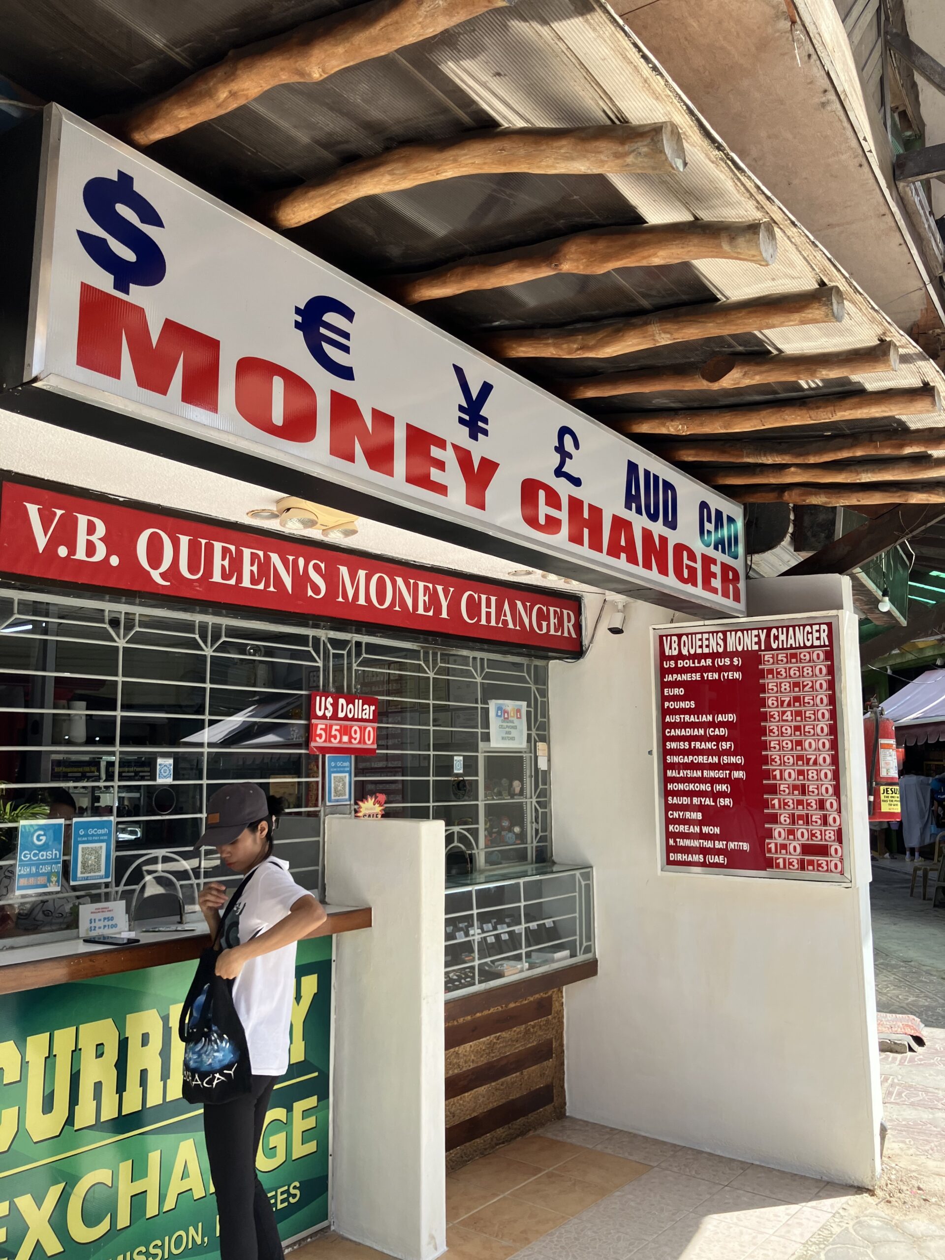 ボラカイ島ホワイトビーチのDモールの両替所