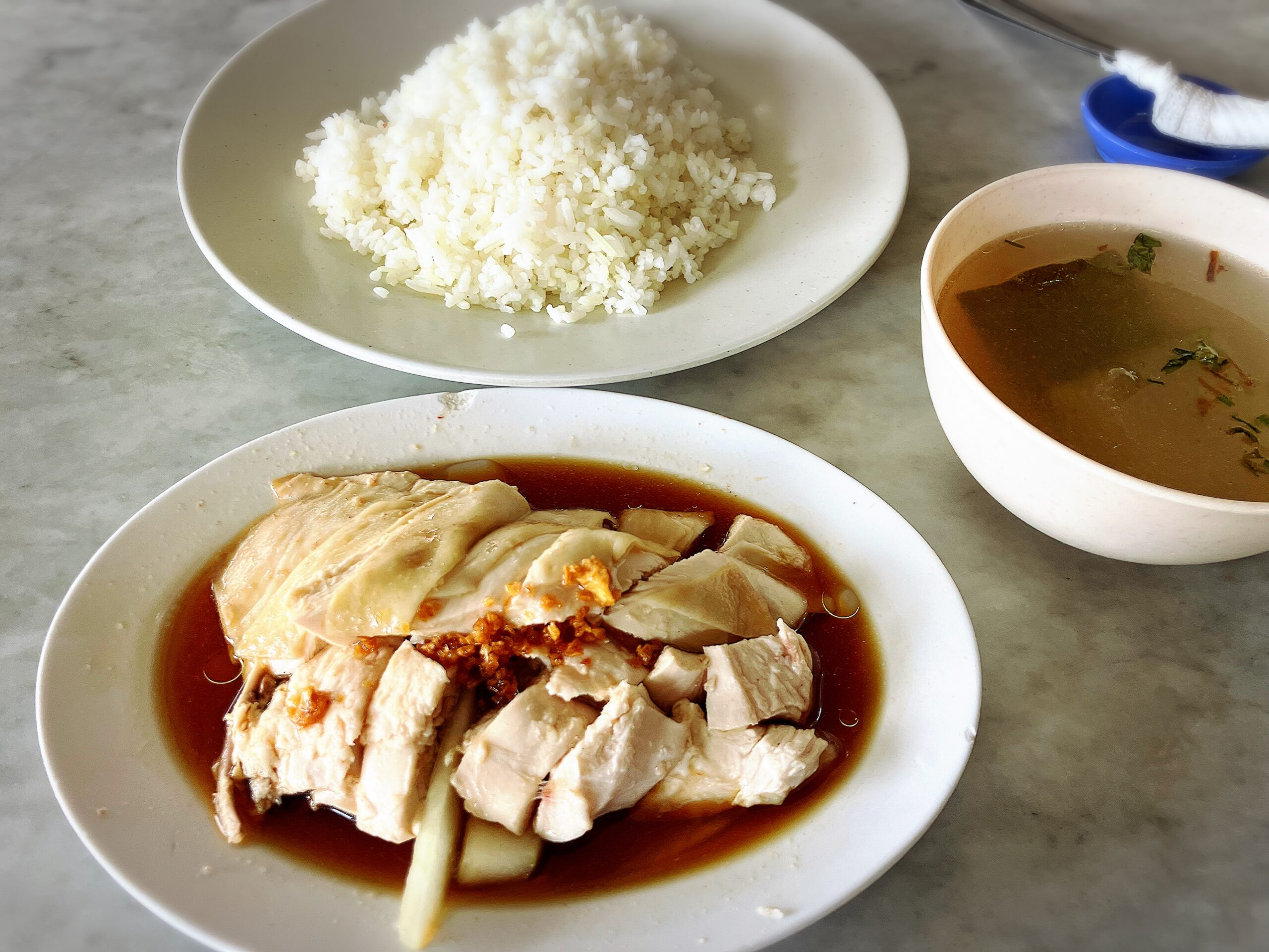 南通茶屋(Kedai kopi Nam Thong)の海南光鶏飯(Nasi Ayam)8MYR