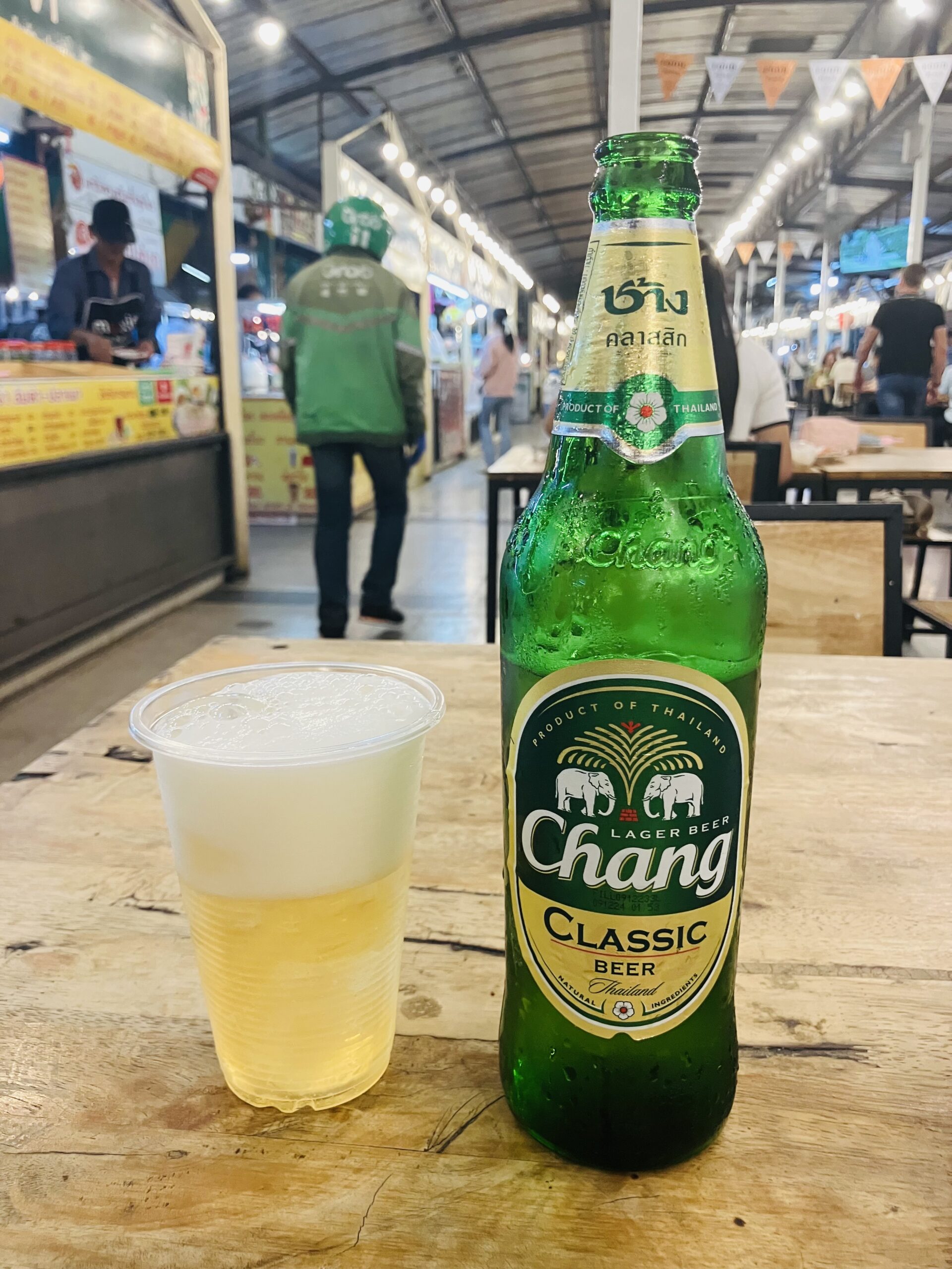 プリチャー市場のビアチャン大瓶70THB