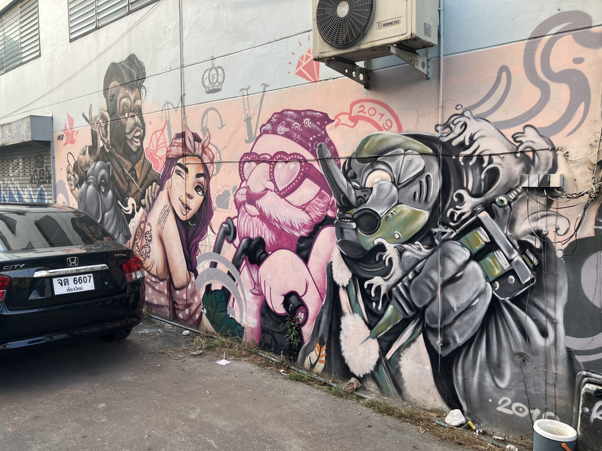 チェンマイ(Chiang Mai)のウオールアート